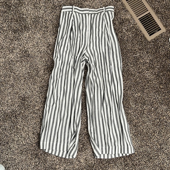 Nordstrom Wide Leg Stripe Linen Pant, never worn - Picture 3 of 6